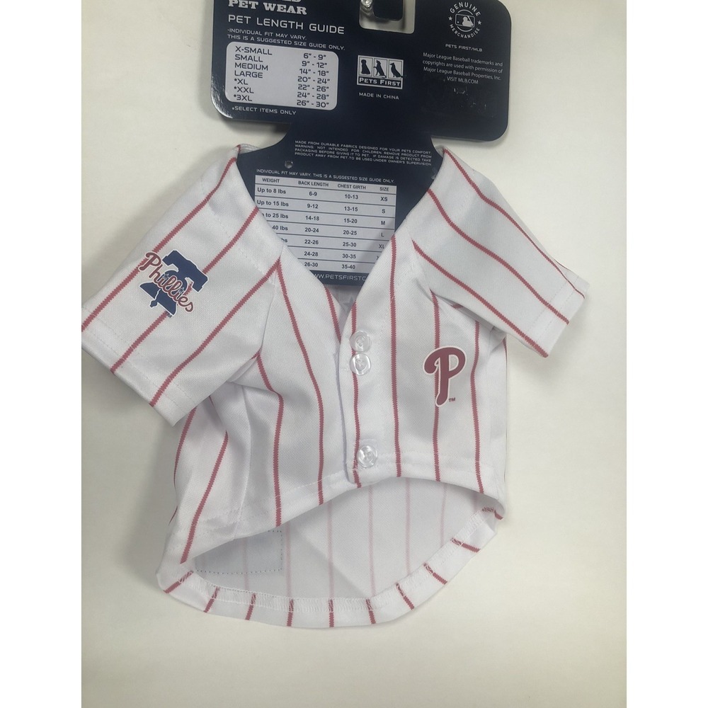 Philadelphia Phillies‎ Dog Jersey MLB Official Pinstripes Size Small NEW